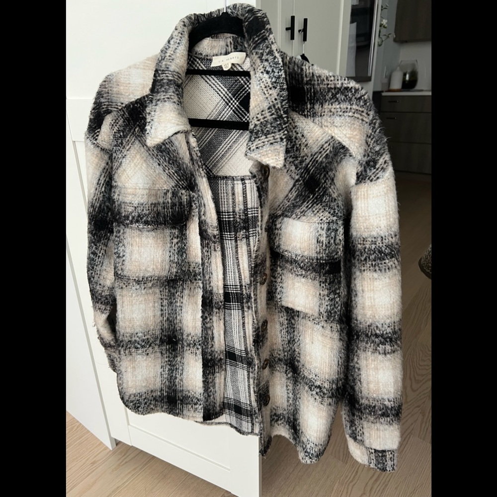 LA Hearts oversized shacket